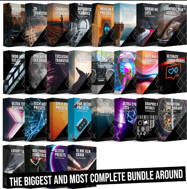 FOUR Editors PLATINUM BUNDLE: COMPLETE ALL IN 1 – 10.000+ [NEW] (Premium)