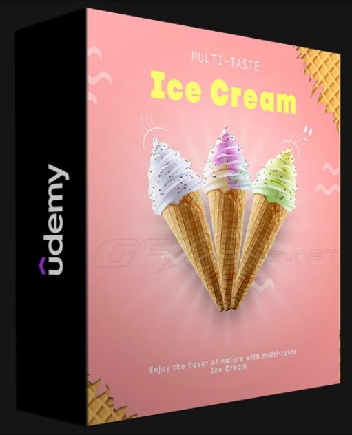 UDEMY – CINEMA 4D MASTERCLASS CREATING ICE CREAM PRODUCT (Premium)