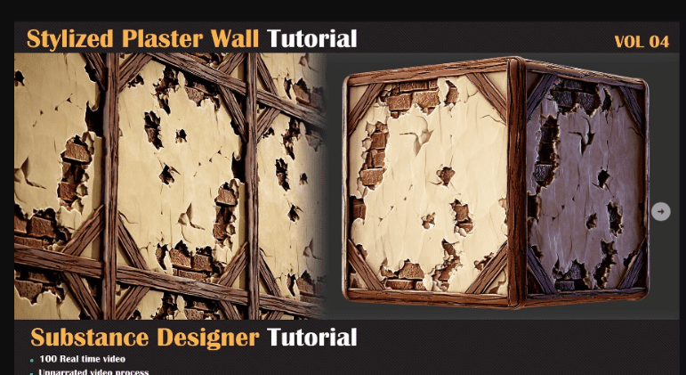 Artstation – Stylized Plaster Wall Tutorial, Vol.4  (Premium)