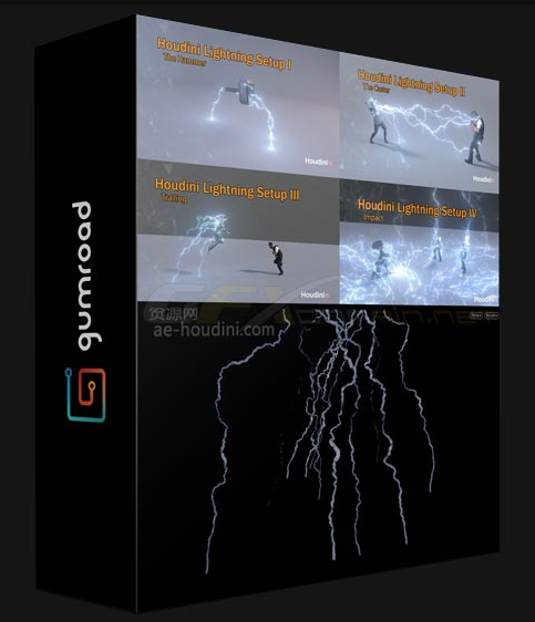 GUMROAD – HOUDINI ALL COMBINED LIGHTNING SETUPS (Premium)