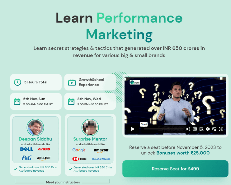 Growth School – Learn Performance Marketing Download 2023 (Premium)