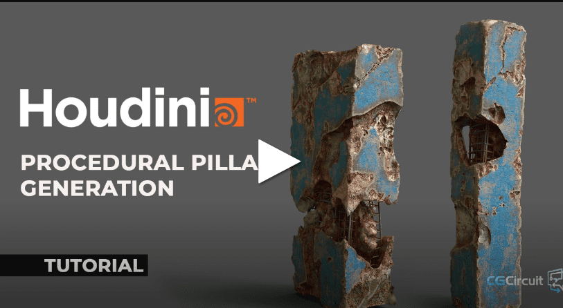 CGCircuit – Houdini Tutorial Procedural Pillar Generation (Premium)