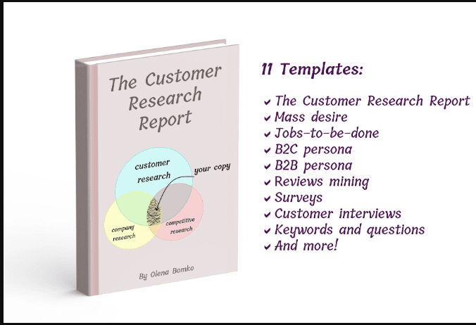 The Customer Research Report: 11 Templates to Organize and Analyze Customer Research Insights (Premium)