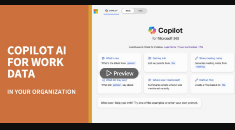 Use Copilot AI for Secure Work Data in Your Organization (Premium)