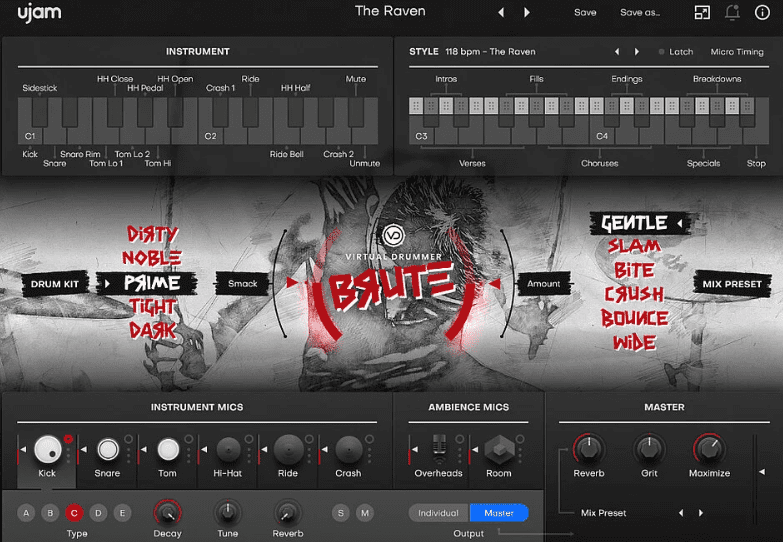 uJAM Virtual Drummer BRUTE v2.1.1 Mac (Premium)