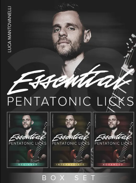 JTC Guitar Luca Mantovanelli 20 Essential Pentatonic Licks : Box Set TUTORiAL (Premium)