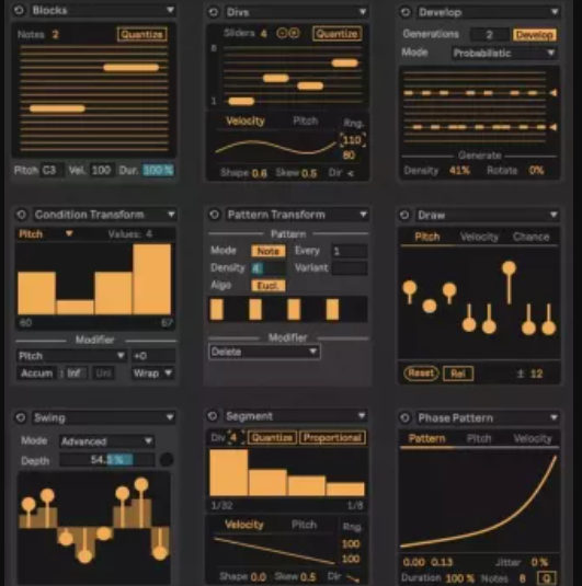 MIDI Tools Volume One by Philip Meyer (Max for Live Device) (Premium)