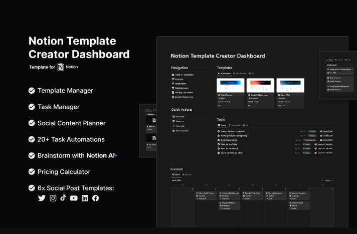 Matt Bio – Notion Template Creator Dashboard (Premium)