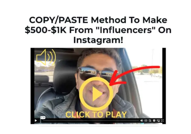 COPY/PASTE Method To Make $500-$1K From (Influencers) On Instagram (Premium)