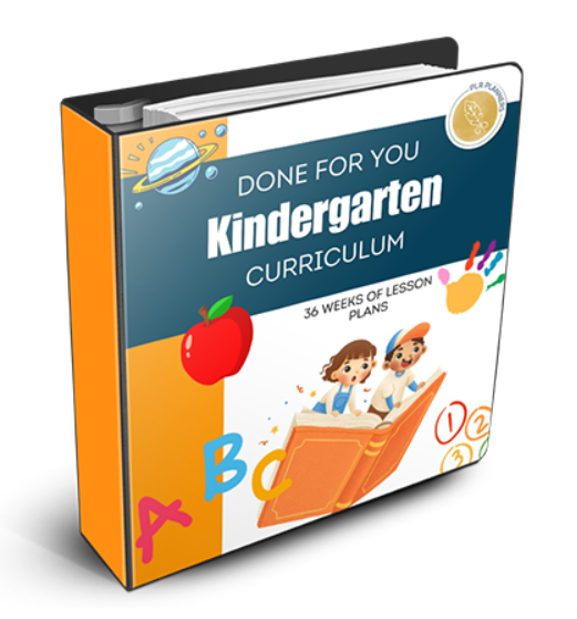 PLR Planners – Done-for-you Kindergarten Curriculum Print PLR (Premium)