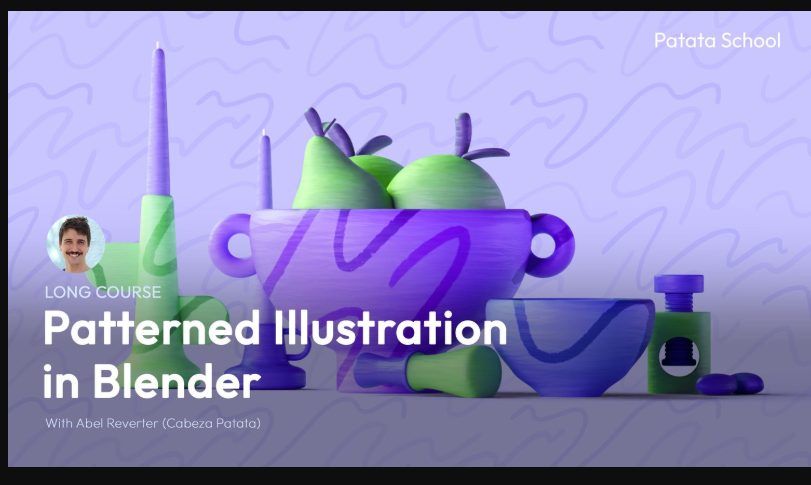 Patata School – Patterned Illustration in Blender (Premium)