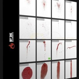 FX Elements – Blood on Body Fabric and Splatter Pack 1 (Premium)