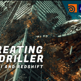 Double Jump Academy – Recreating the Driller Scene in Houdini and Redshift (Premium)